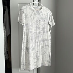 Madewell Classic Grey Tye-Die T-Shirt Dress, worn once